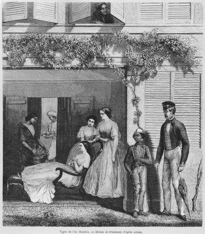 European people and inhabitants of Mauritius by Adolphe Martial Potemont
